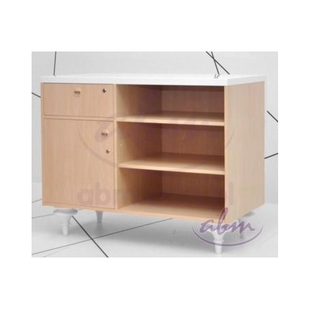 Lada konfekcyjna z szufladą jesion nat/MDF lakier